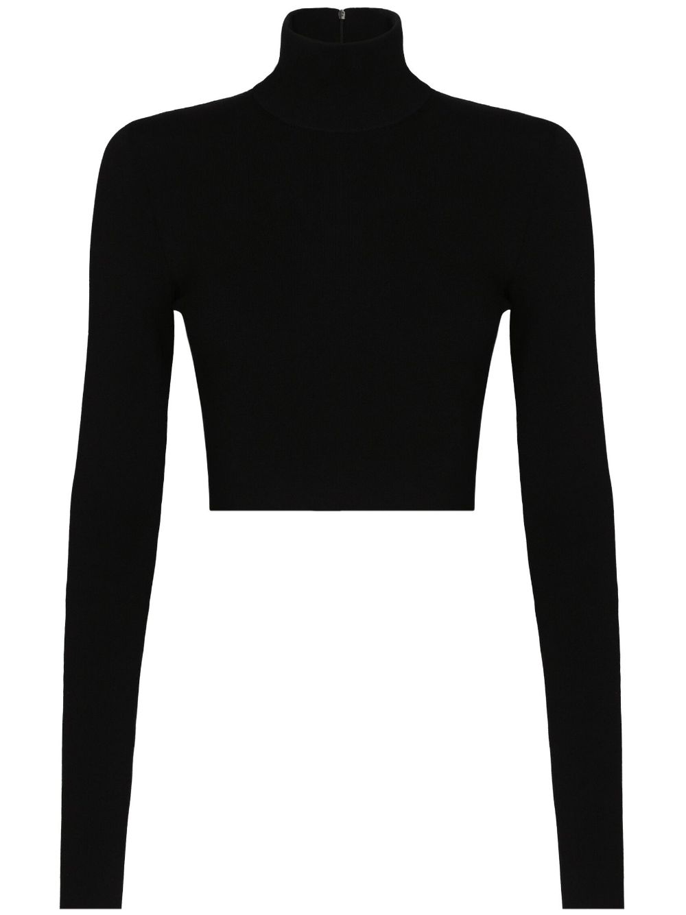 Dolce & Gabbana high-neck knitted crop top - Black von Dolce & Gabbana