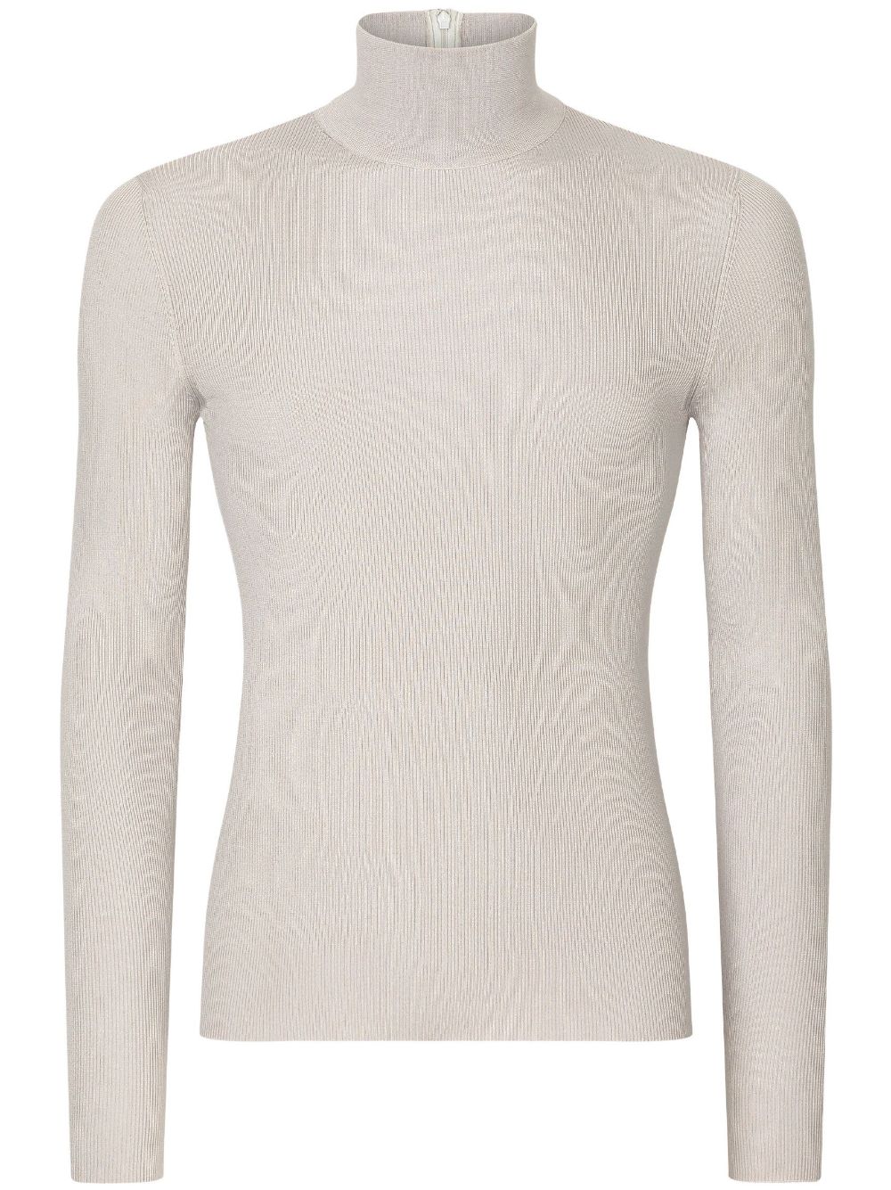 Dolce & Gabbana high-neck ribbed-knit jumper - Grey von Dolce & Gabbana