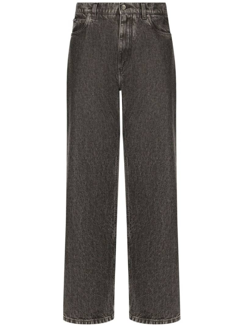 Dolce & Gabbana high-rise straight-leg jeans - Grey von Dolce & Gabbana