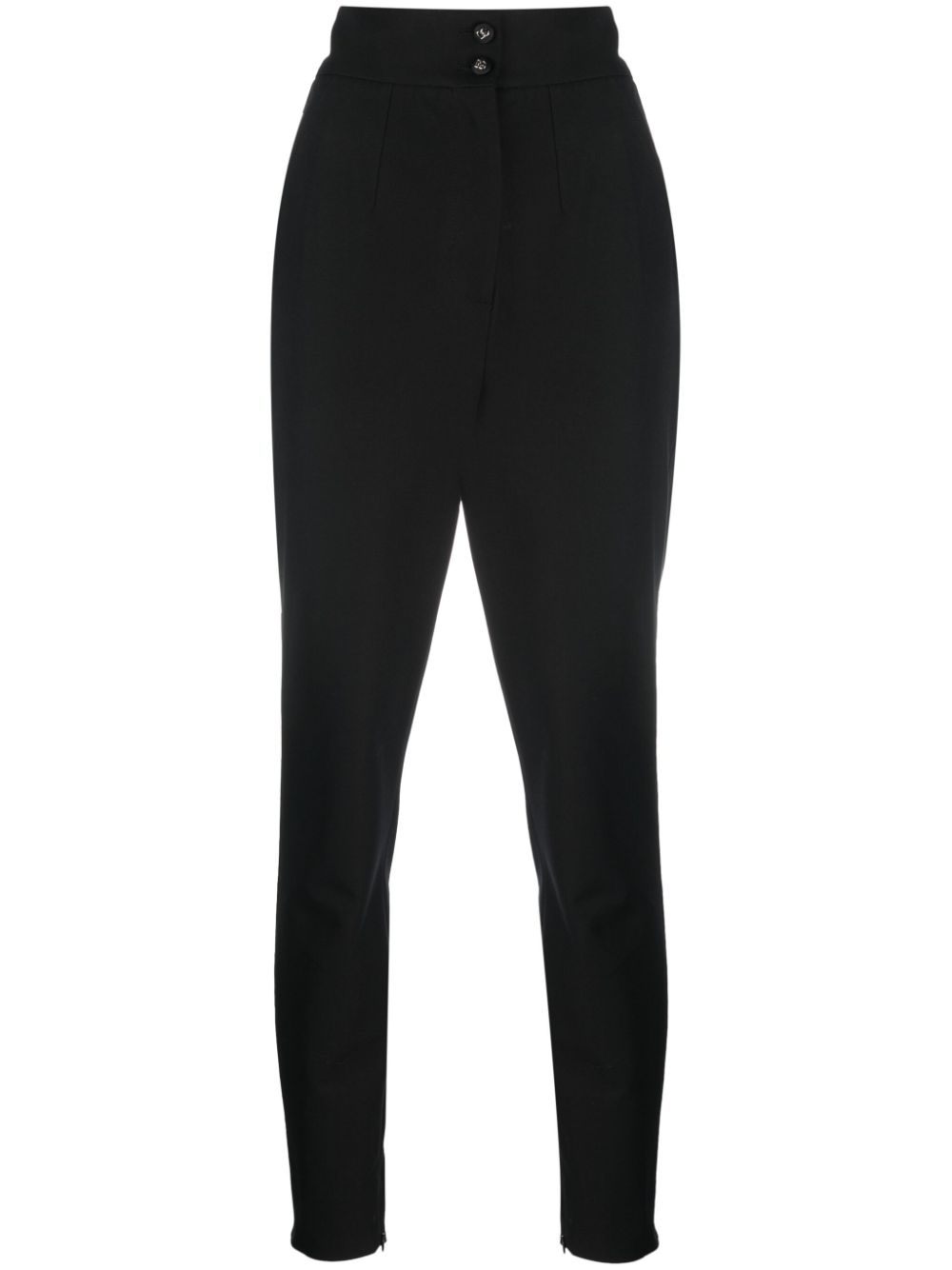 Dolce & Gabbana high-waist slim-cut trousers - Black von Dolce & Gabbana