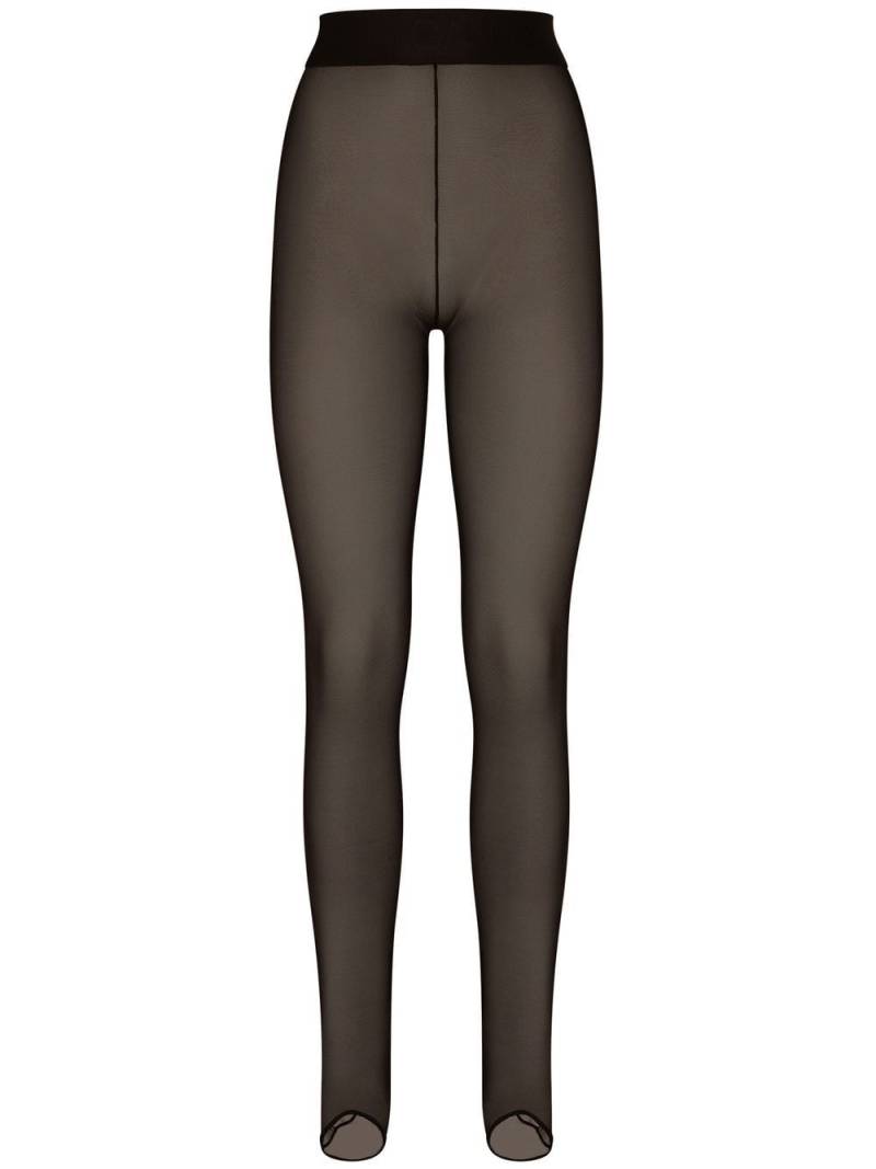 Dolce & Gabbana high-waist tulle tights - Black von Dolce & Gabbana