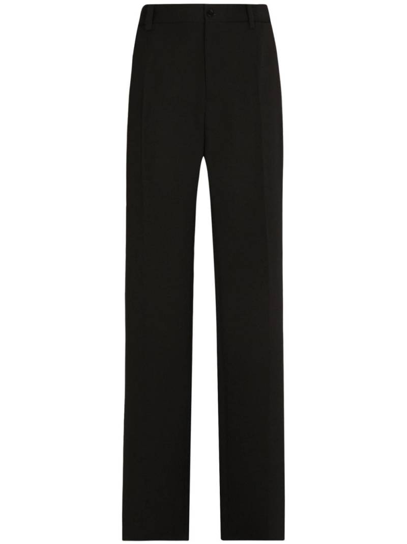 Dolce & Gabbana high-waist virgin-wool trousers - Black von Dolce & Gabbana