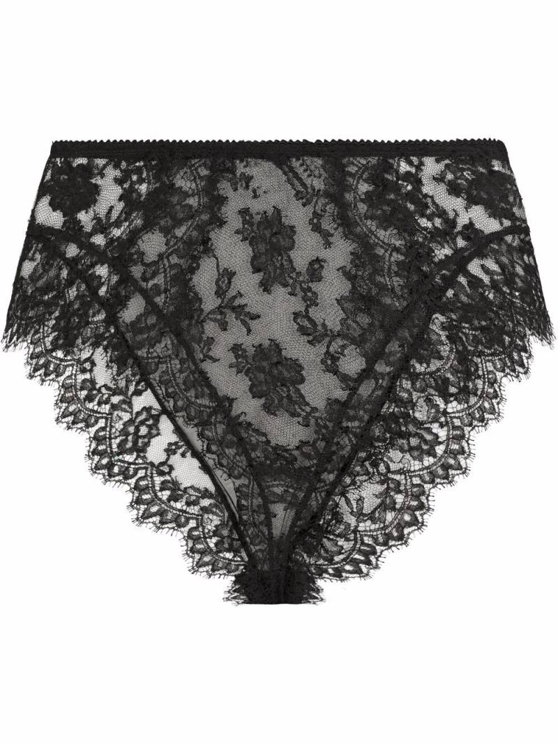 Dolce & Gabbana high-waisted lace briefs - Black von Dolce & Gabbana