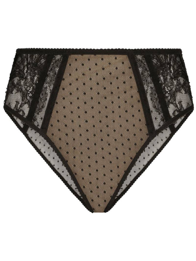 Dolce & Gabbana high-waisted lace briefs - Black von Dolce & Gabbana