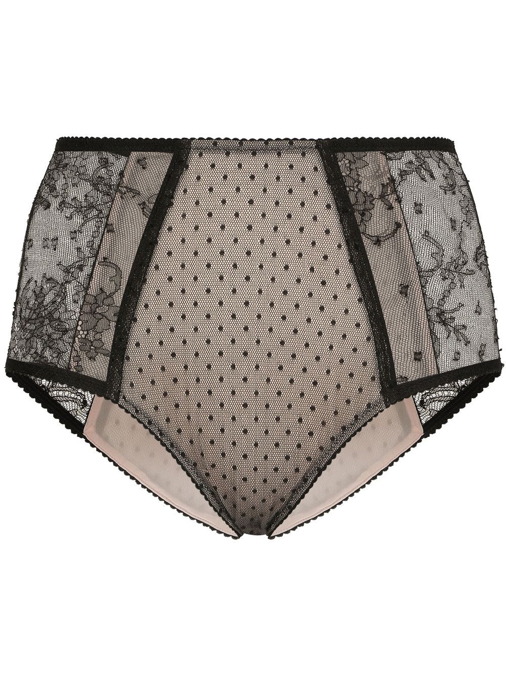 Dolce & Gabbana high-waisted lace briefs - Neutrals von Dolce & Gabbana