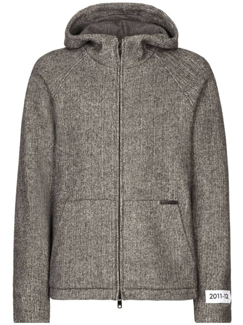 Dolce & Gabbana hooded zip-up jacket - Grey von Dolce & Gabbana