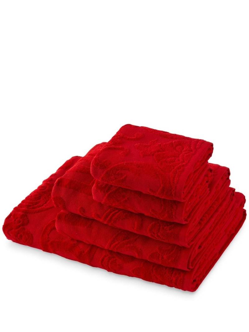 Dolce & Gabbana jacquard cotton bath towel - Red von Dolce & Gabbana