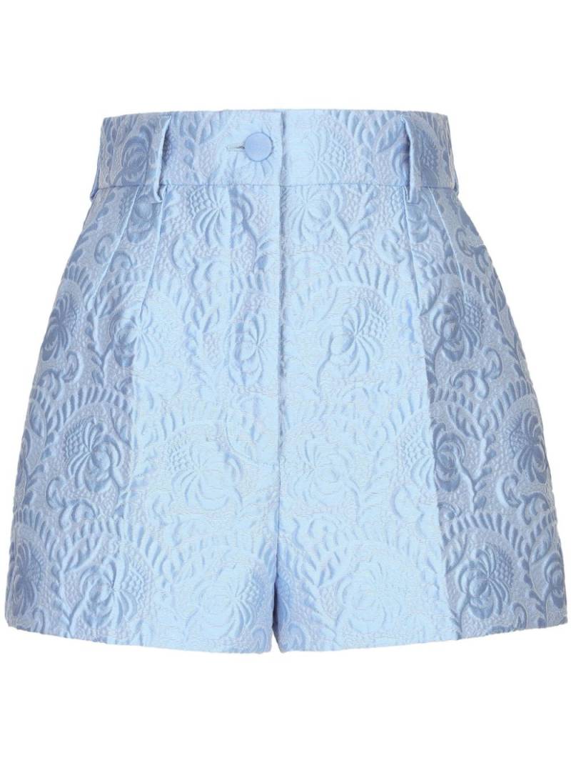 Dolce & Gabbana jacquard tailored shorts - Blue von Dolce & Gabbana