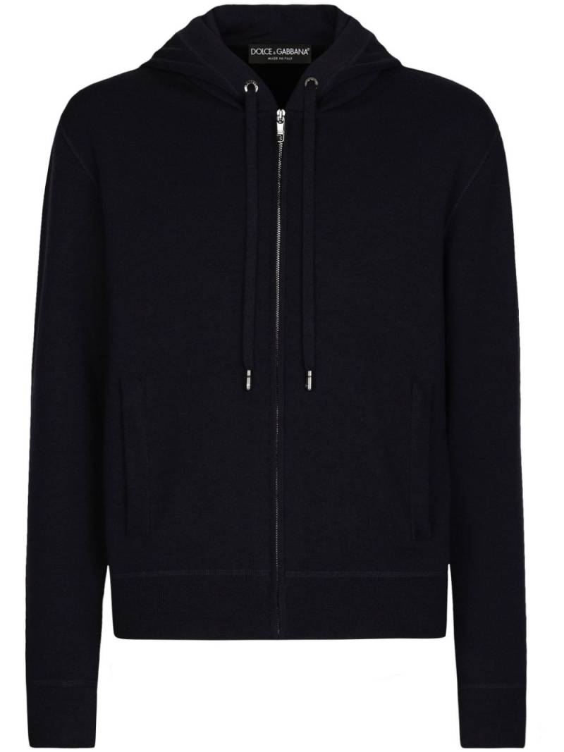 Dolce & Gabbana knitted zip-up hoodie - Blue von Dolce & Gabbana