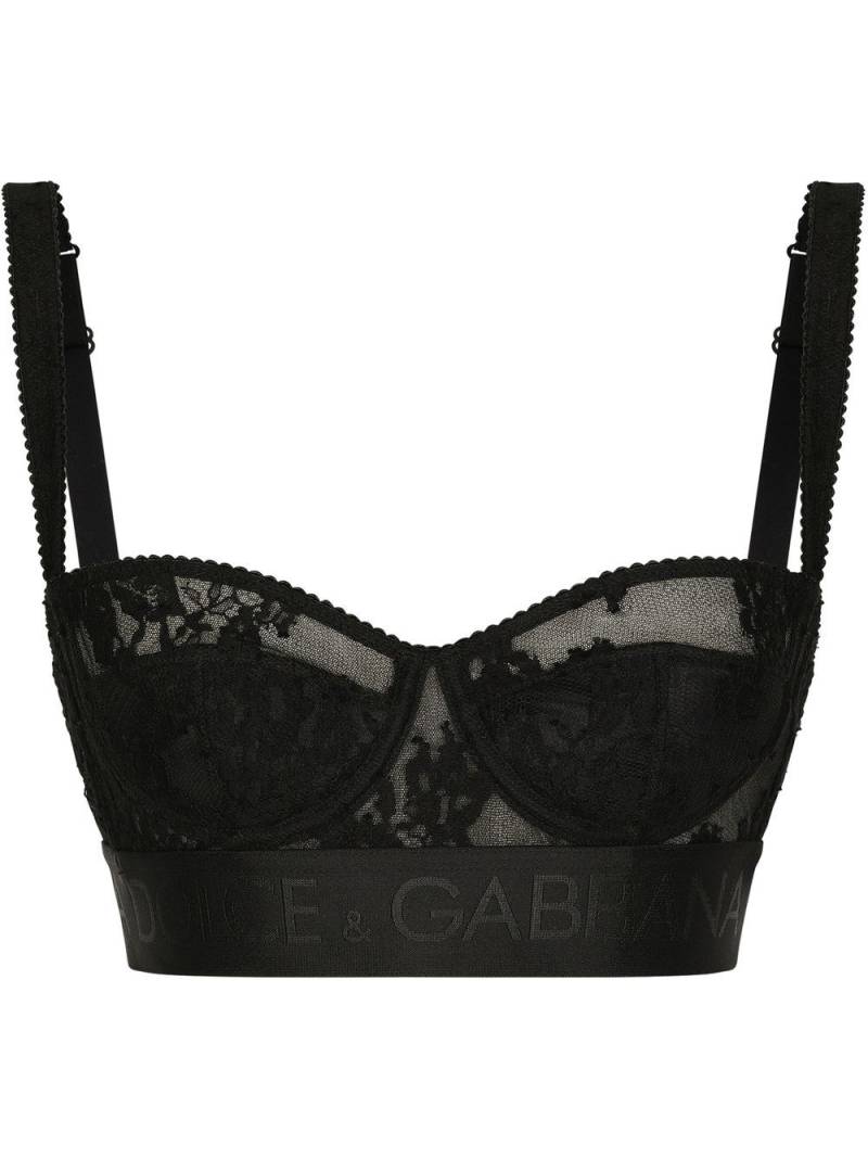 Dolce & Gabbana lace balconette bra - Black von Dolce & Gabbana