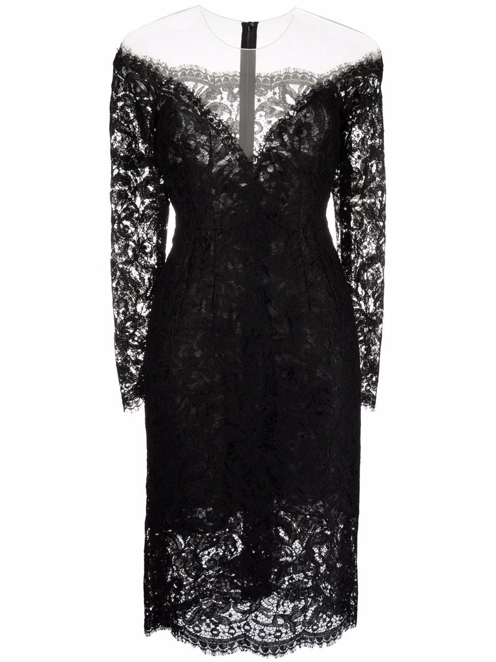 Dolce & Gabbana lace-detail mini dress - Black von Dolce & Gabbana