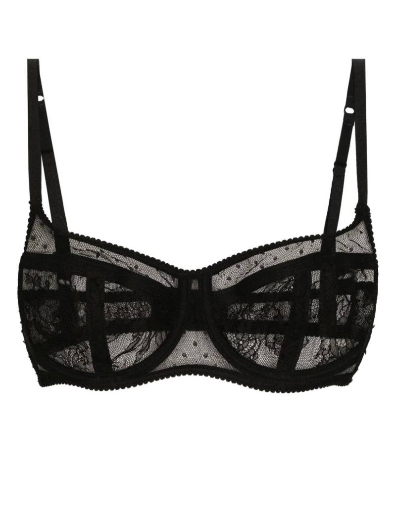 Dolce & Gabbana lace detailing bra - Black von Dolce & Gabbana