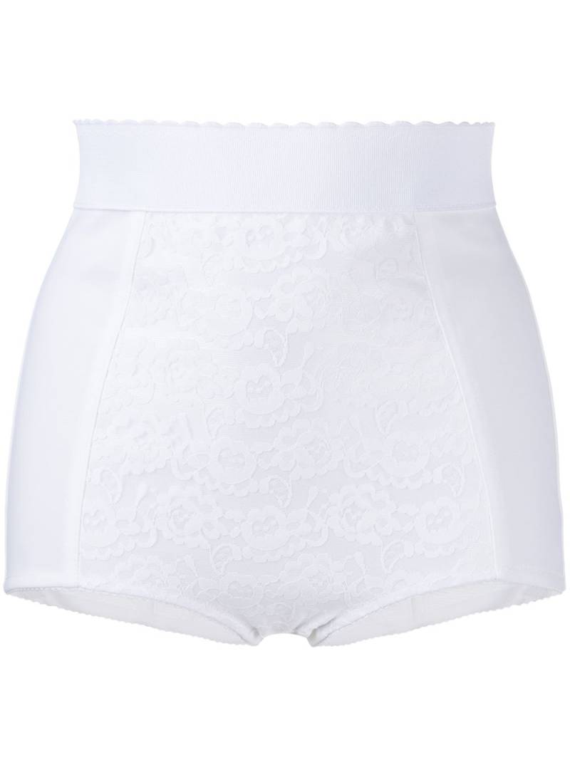 Dolce & Gabbana high-waisted jacquard briefs - White von Dolce & Gabbana