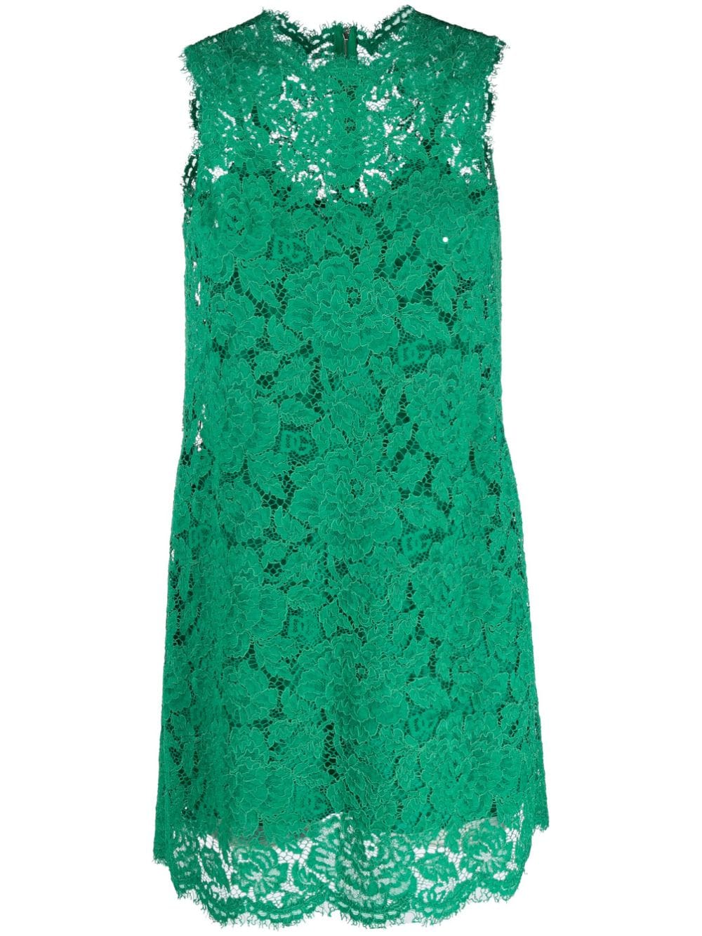 Dolce & Gabbana lace sleeveless shift minidress - Green von Dolce & Gabbana