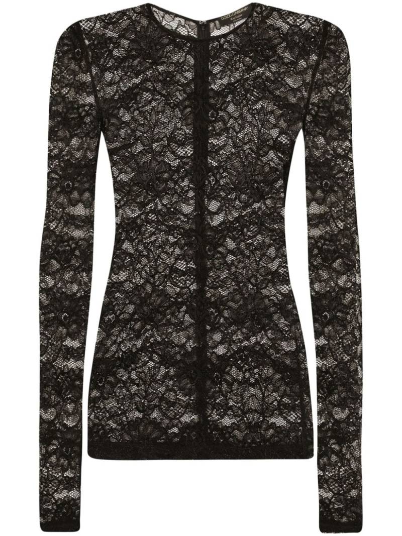 Dolce & Gabbana lace top - Black von Dolce & Gabbana