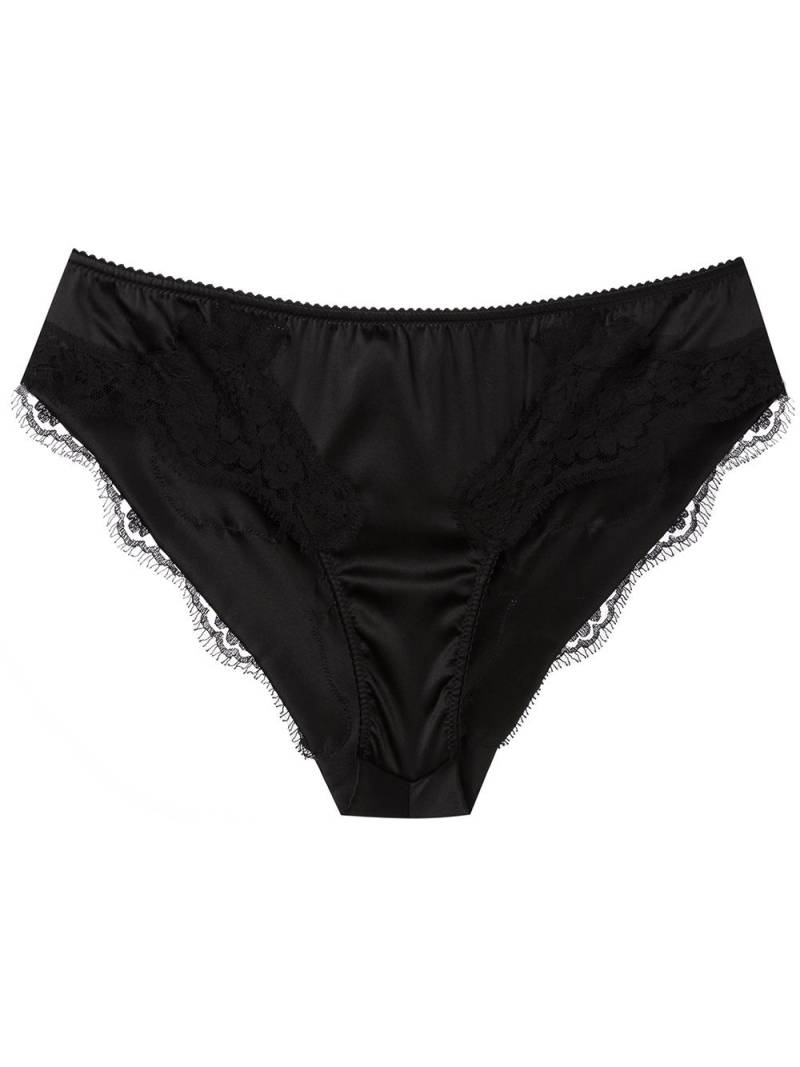 Dolce & Gabbana lace trim briefs - Black von Dolce & Gabbana