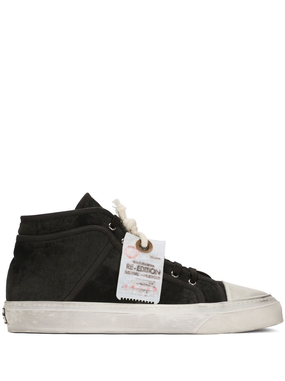 Dolce & Gabbana lace-up mid-top sneakers - Black von Dolce & Gabbana