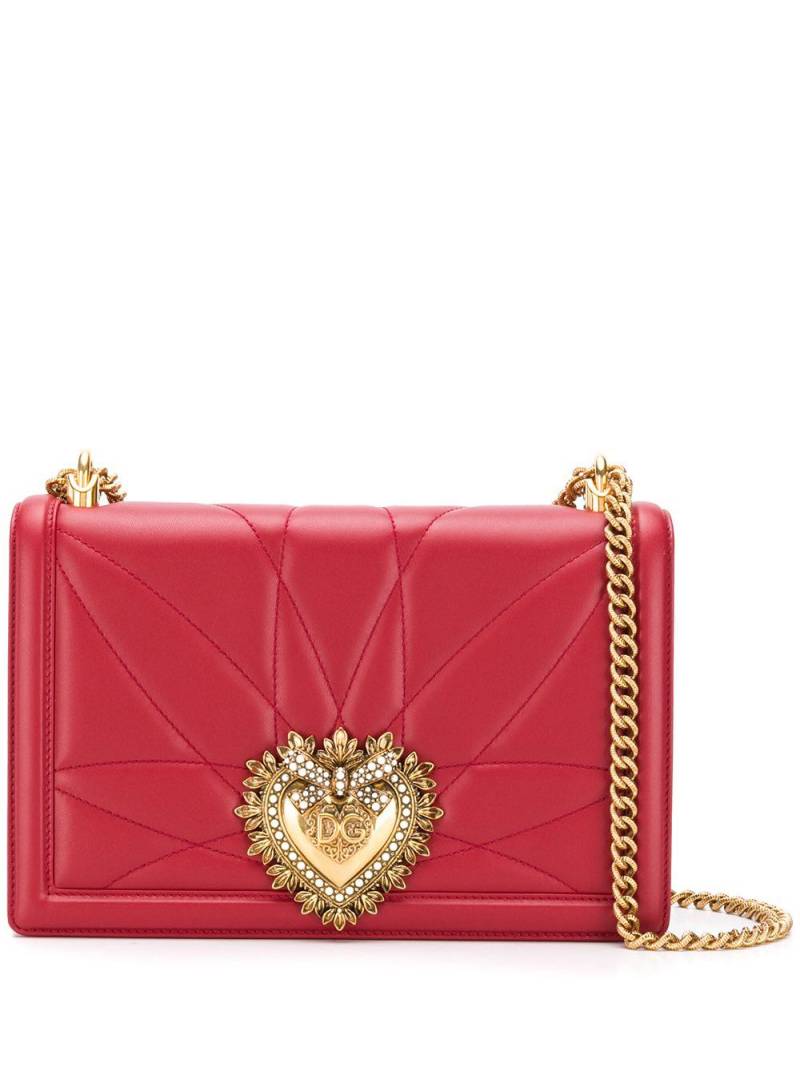 Dolce & Gabbana large Devotion quilted crossbody bag - Red von Dolce & Gabbana