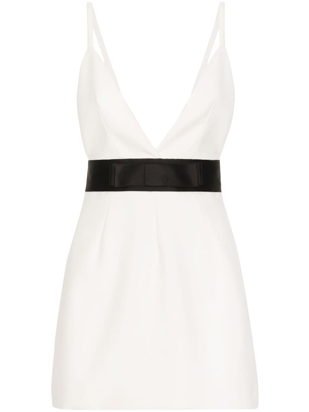 Dolce & Gabbana layered virgin wool-blend minidress - White von Dolce & Gabbana