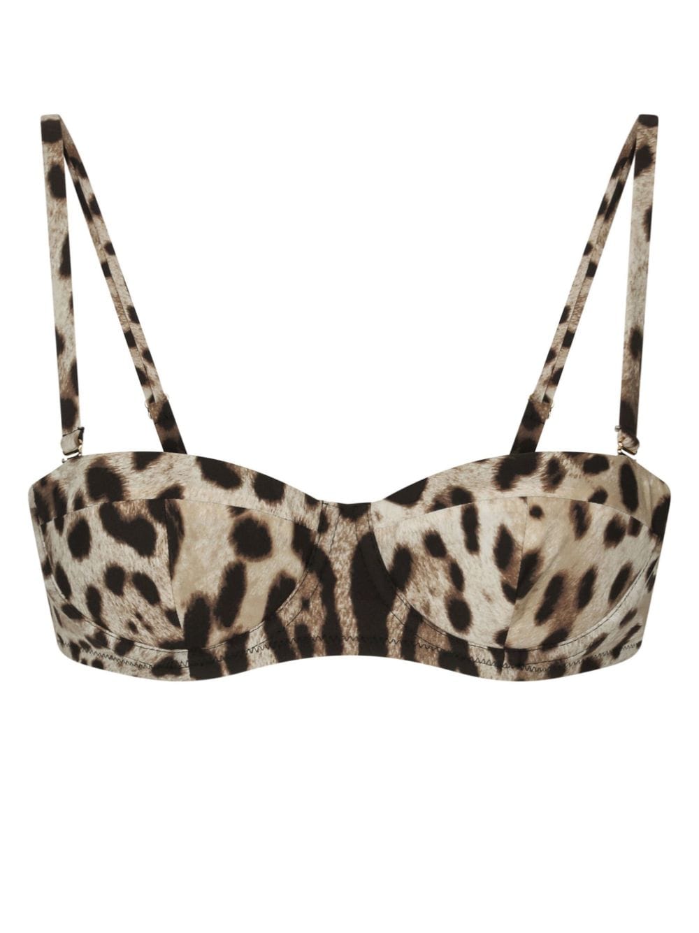 Dolce & Gabbana leopard-print balconette bikini top - Neutrals von Dolce & Gabbana