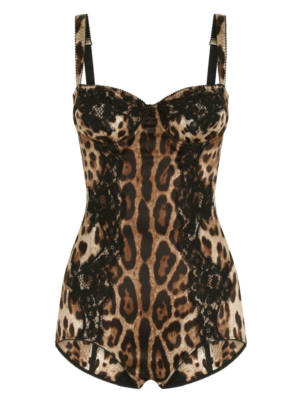 Dolce & Gabbana leopard-print balconette bodysuit - Brown von Dolce & Gabbana