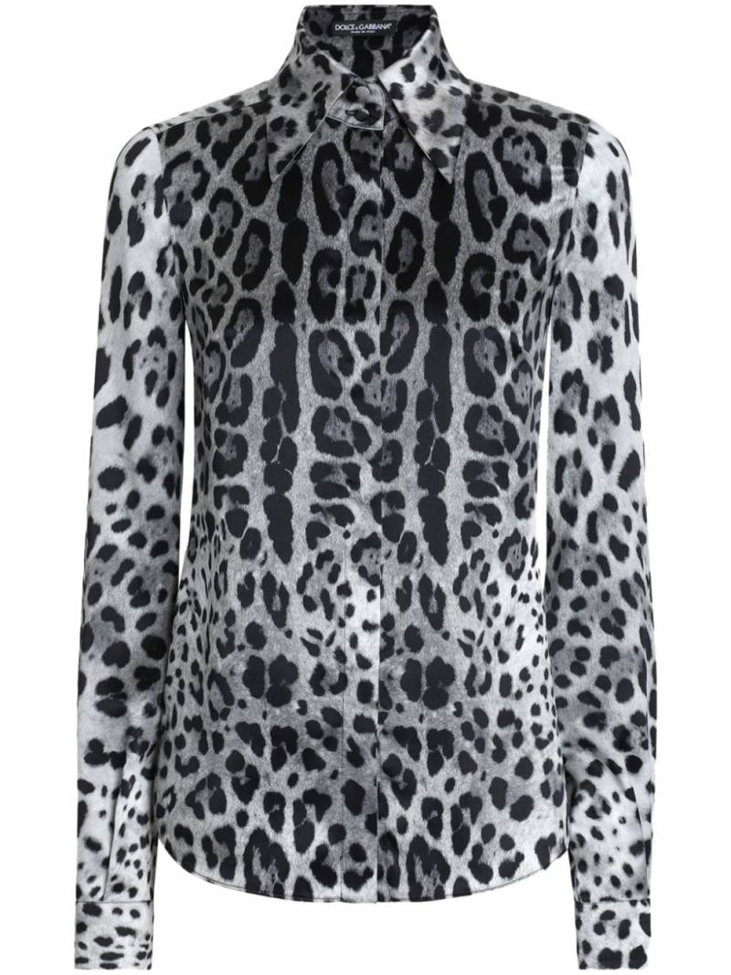 Dolce & Gabbana leopard-print blouse - Grey von Dolce & Gabbana