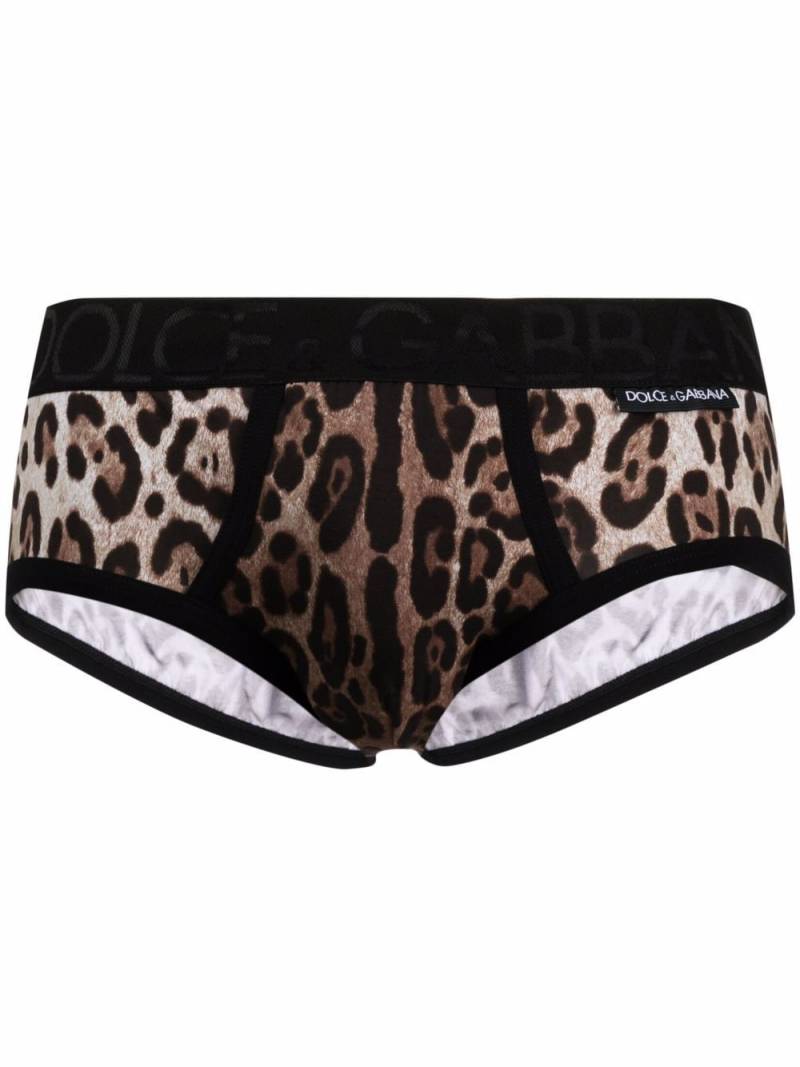 Dolce & Gabbana leopard-print boxer briefs - Neutrals von Dolce & Gabbana