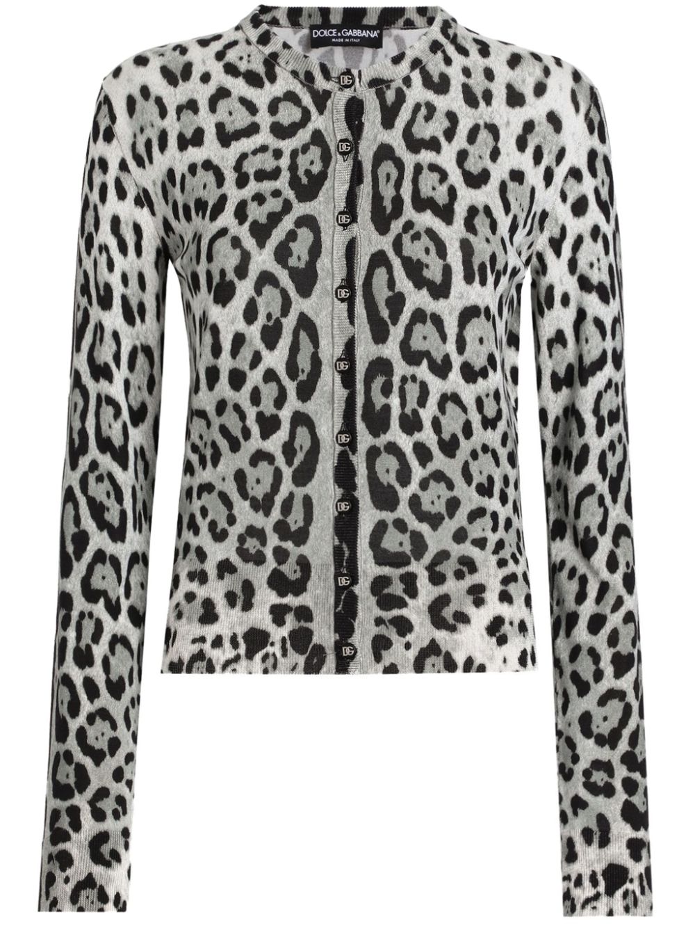 Dolce & Gabbana leopard print cardigan - Black von Dolce & Gabbana