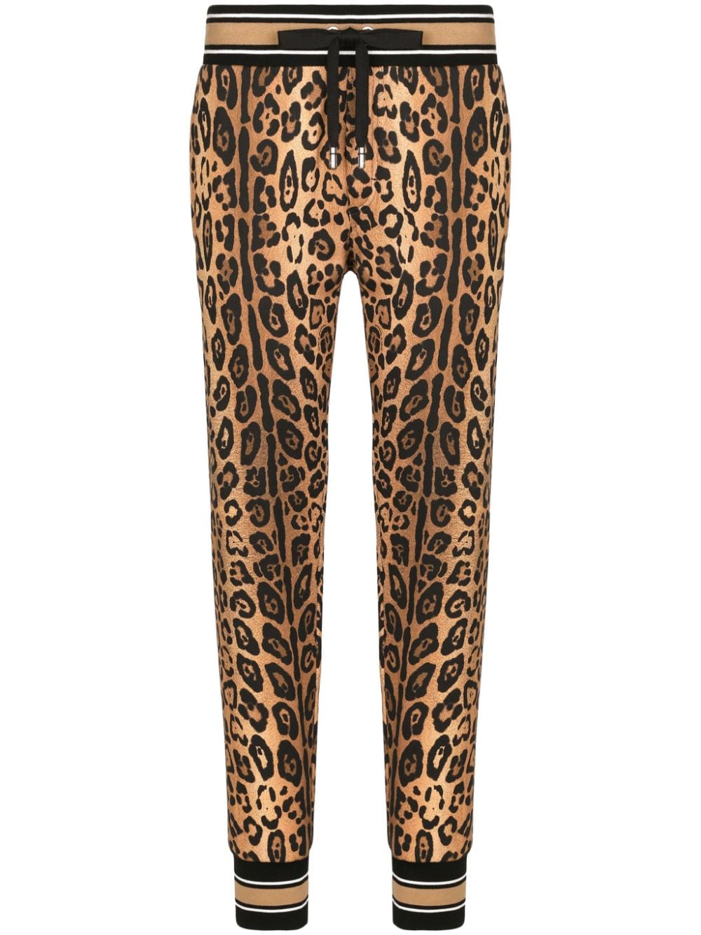 Dolce & Gabbana leopard-print cotton track pants - Brown von Dolce & Gabbana