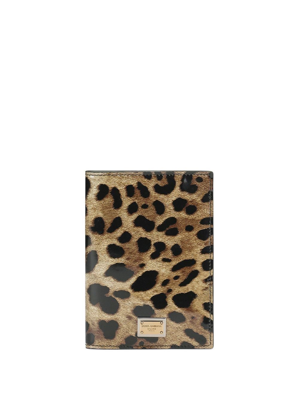 Dolce & Gabbana leopard-print leather passport holder - Brown von Dolce & Gabbana