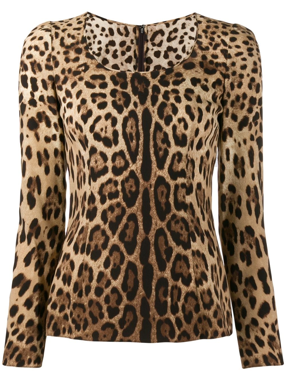 Dolce & Gabbana leopard-print long-sleeve T-shirt - Neutrals von Dolce & Gabbana