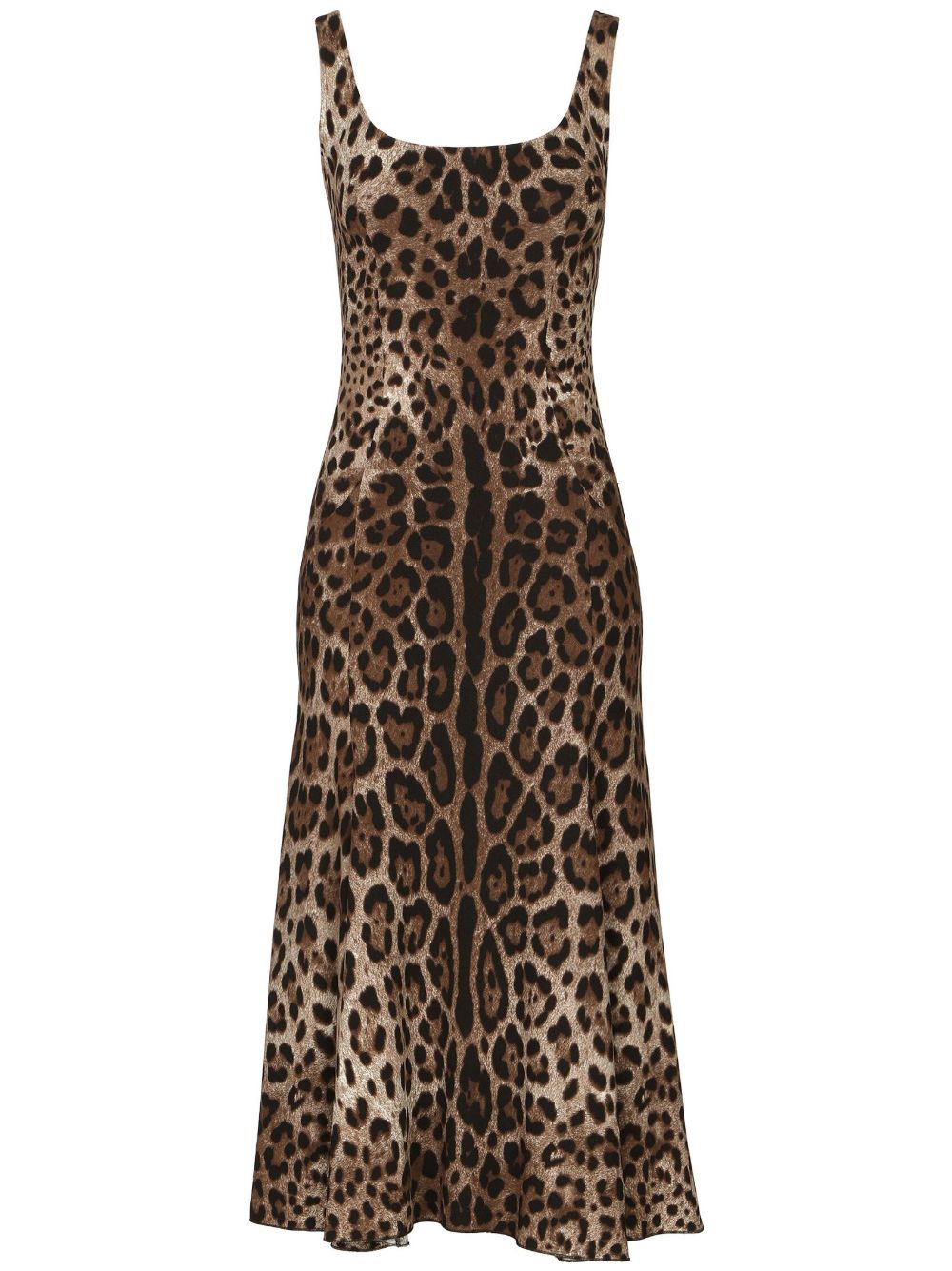 Dolce & Gabbana leopard-print midi dress - Brown von Dolce & Gabbana