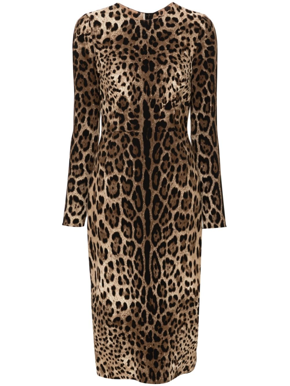 Dolce & Gabbana leopard-print midi dress - Brown von Dolce & Gabbana