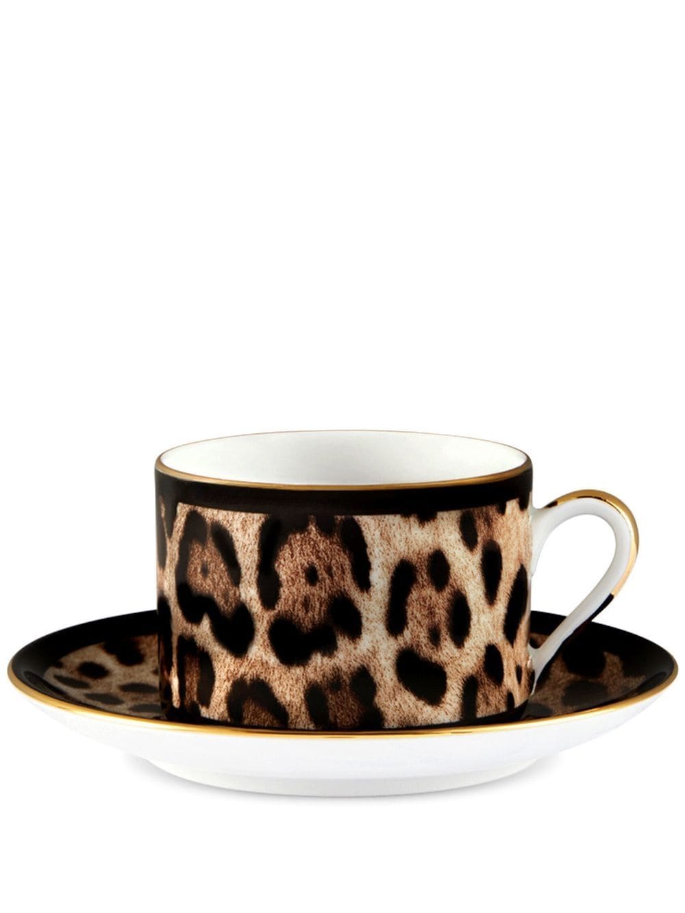 Dolce & Gabbana leopard-print porcelain tea set - Black von Dolce & Gabbana