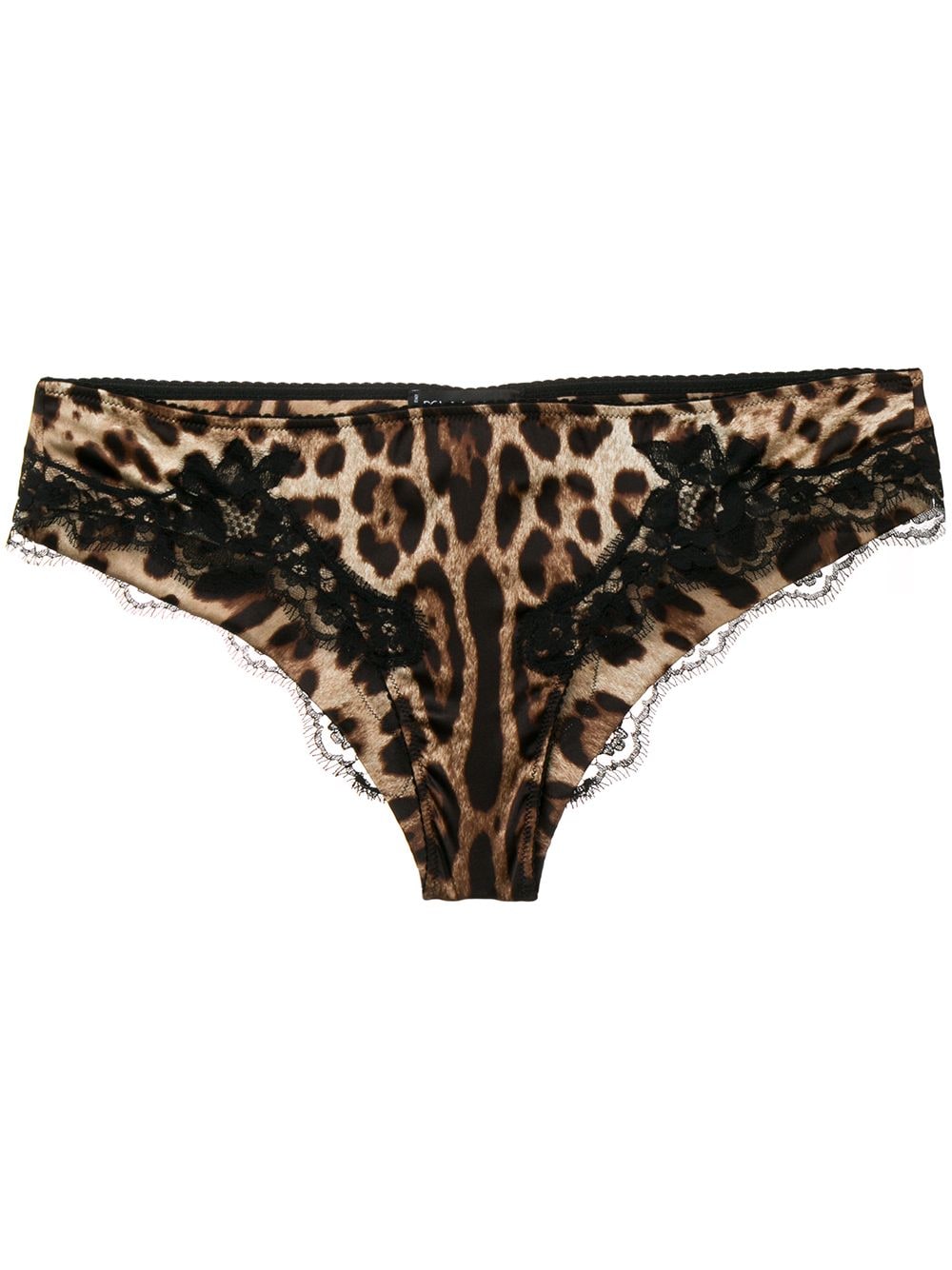 Dolce & Gabbana leopard-print satin briefs - Brown von Dolce & Gabbana