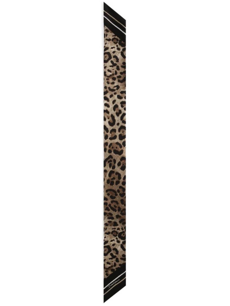 Dolce & Gabbana leopard-print scarf - Brown von Dolce & Gabbana