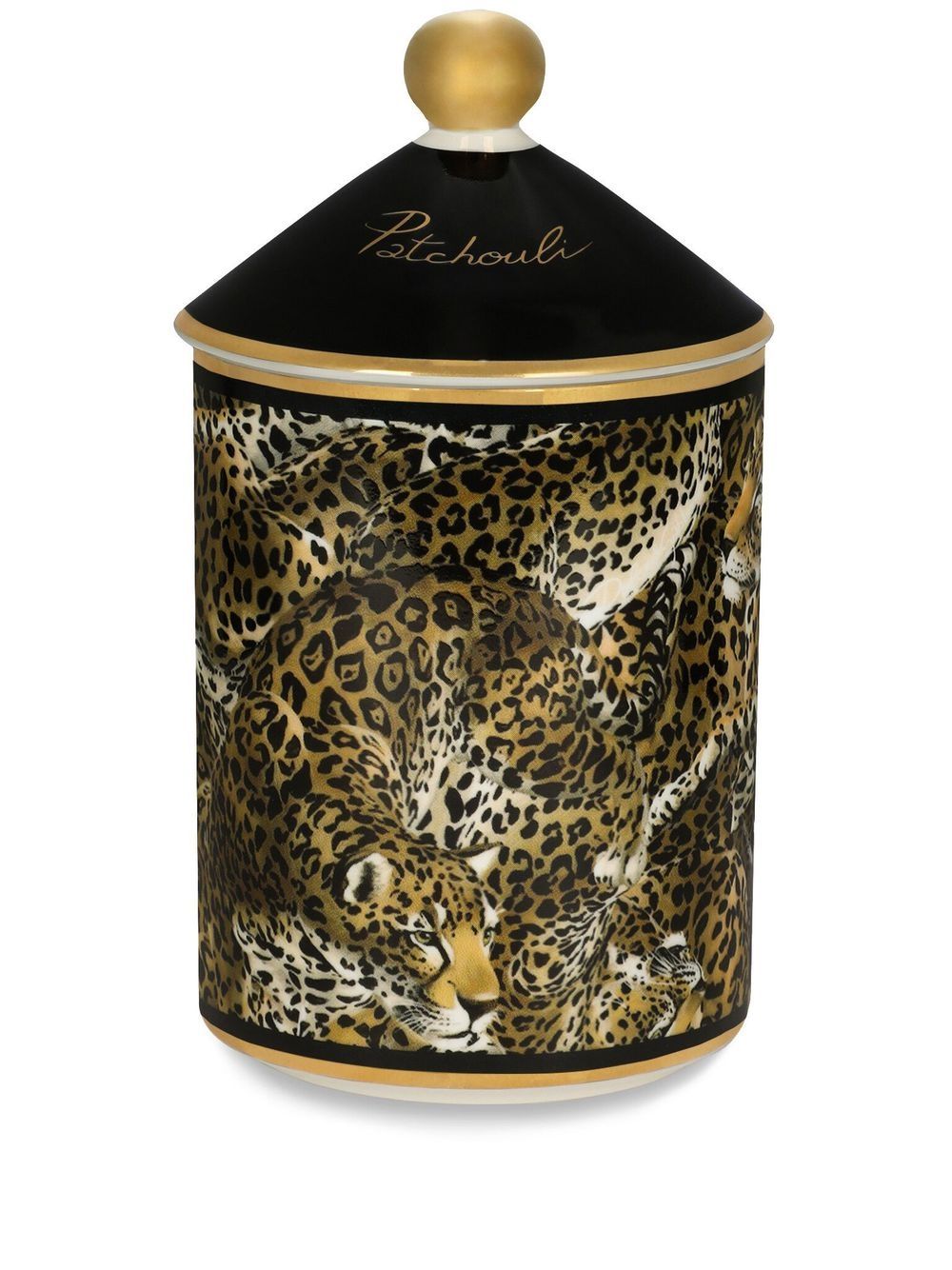 Dolce & Gabbana leopard-print scented candle (340g) - Black von Dolce & Gabbana