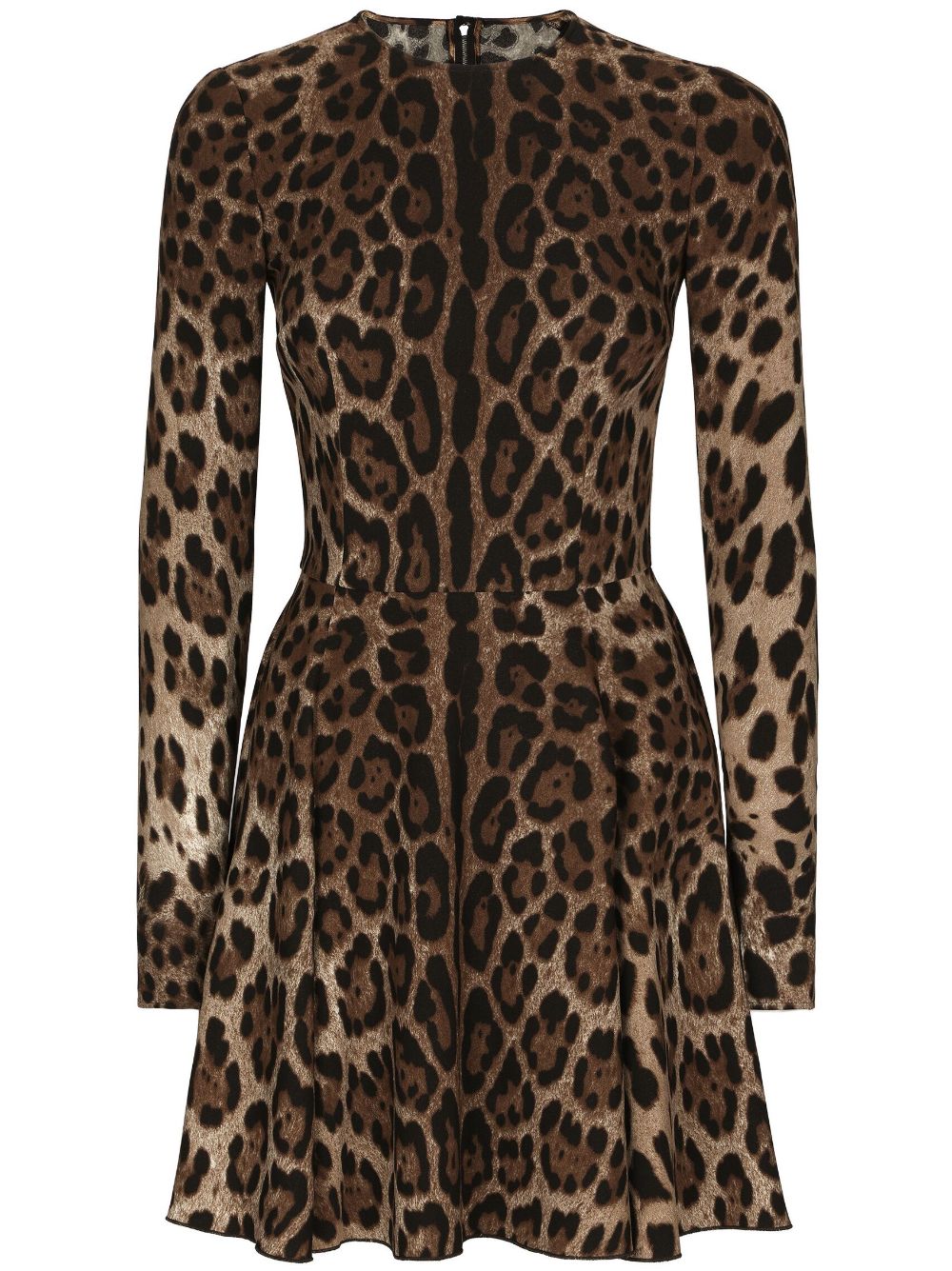 Dolce & Gabbana leopard-print short dress - Brown von Dolce & Gabbana