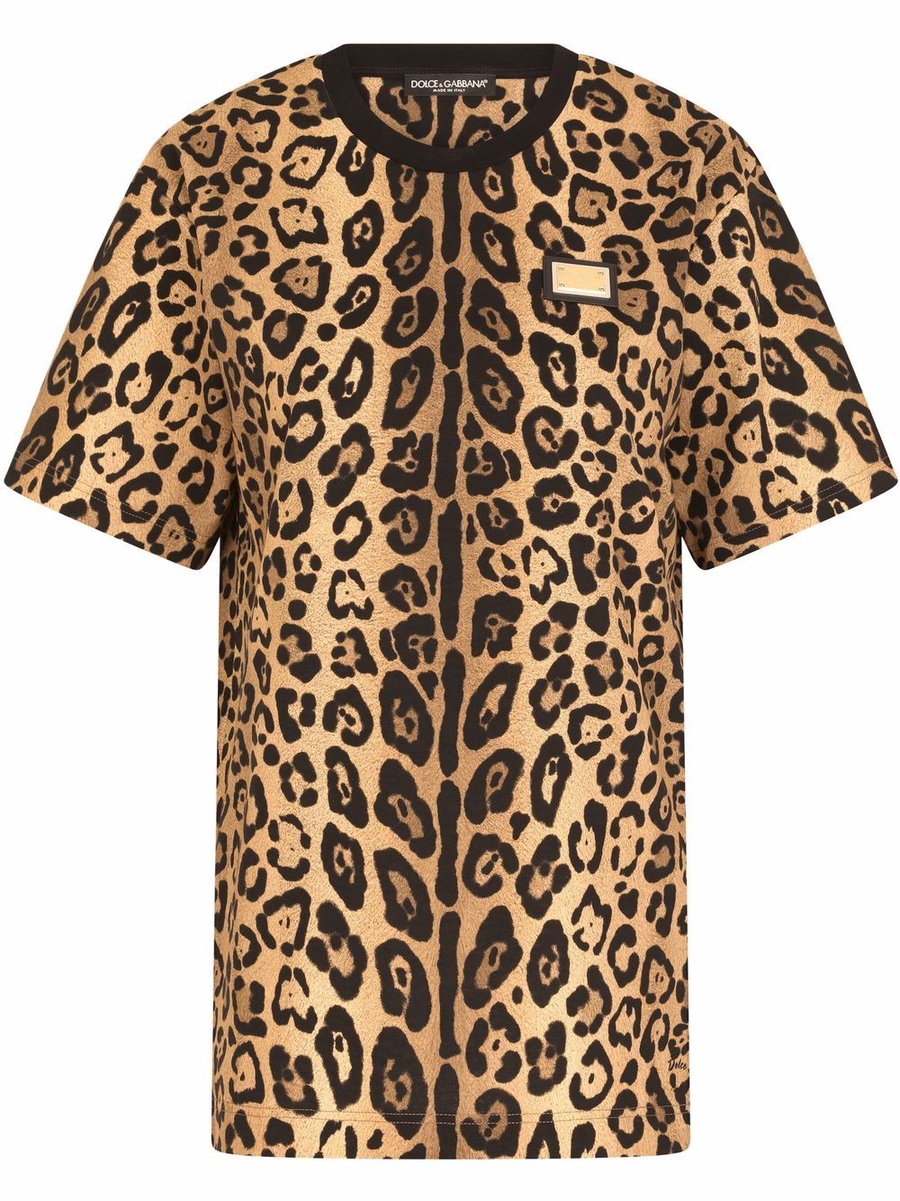 Dolce & Gabbana leopard-print short-sleeve T-shirt - Brown von Dolce & Gabbana