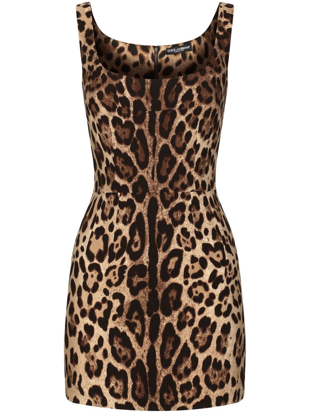 Dolce & Gabbana leopard-print sleeveless minidress - Brown von Dolce & Gabbana