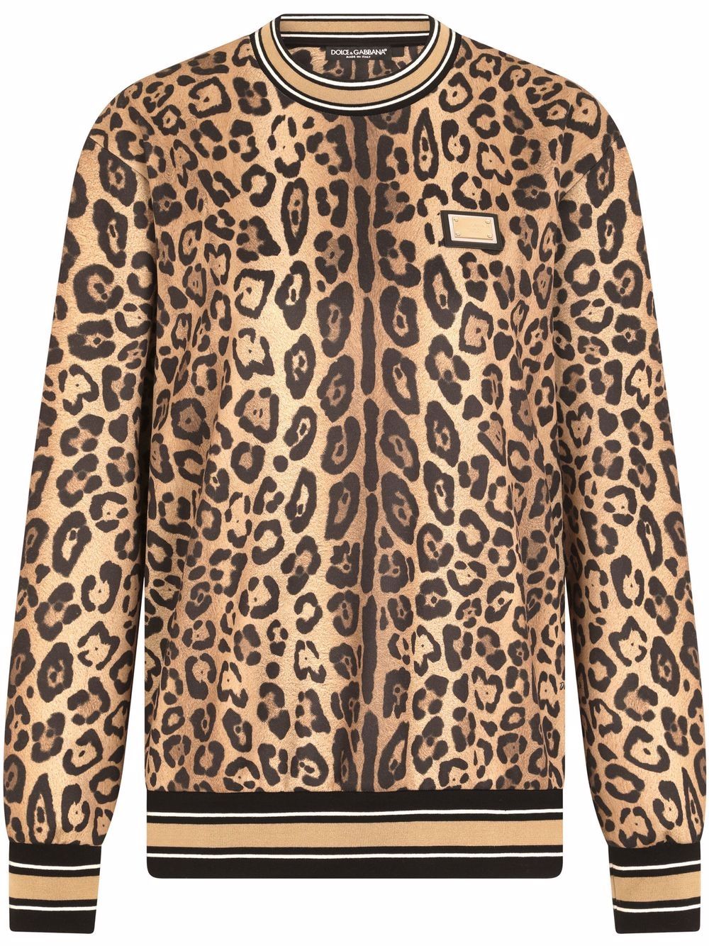 Dolce & Gabbana leopard-print jersey sweatshirt - Brown von Dolce & Gabbana