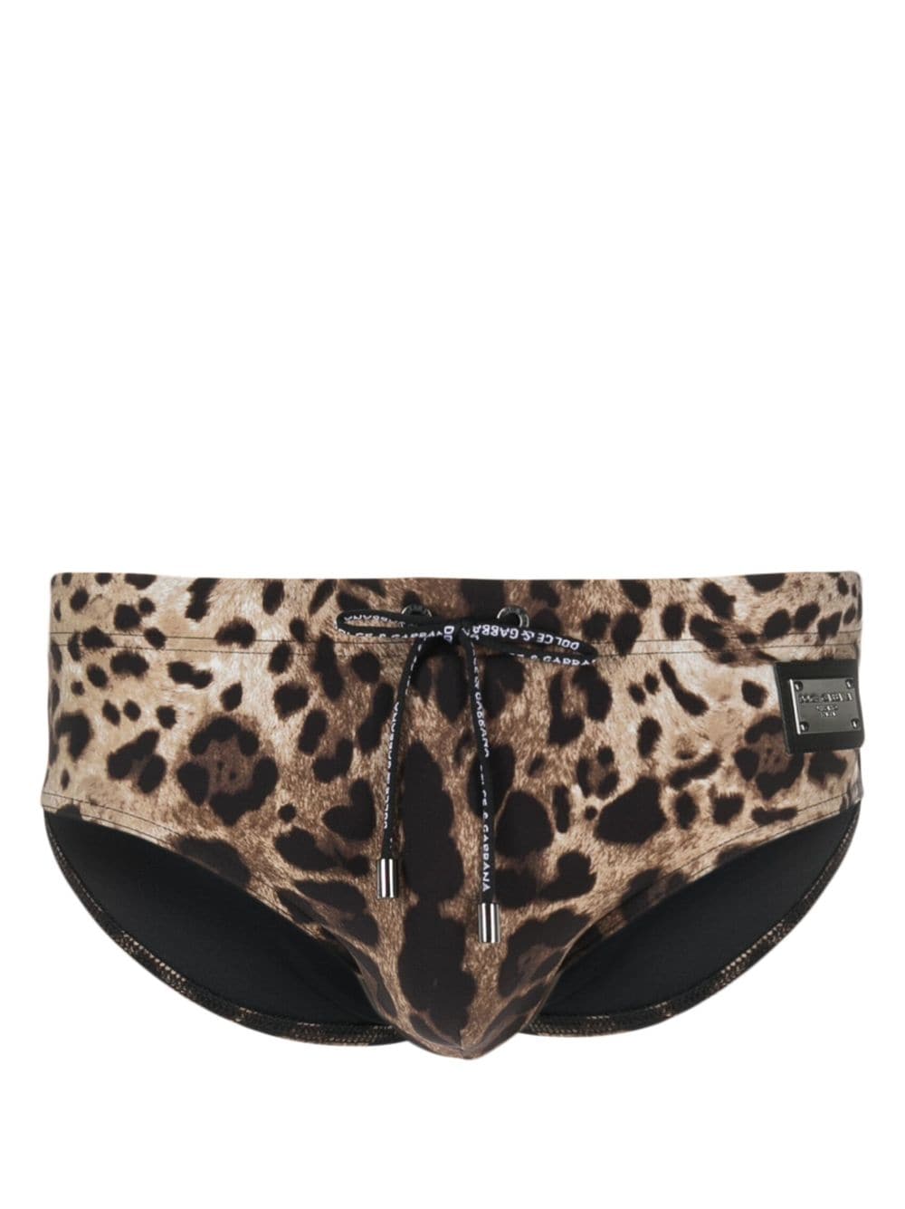 Dolce & Gabbana leopard-print swim briefs - Brown von Dolce & Gabbana