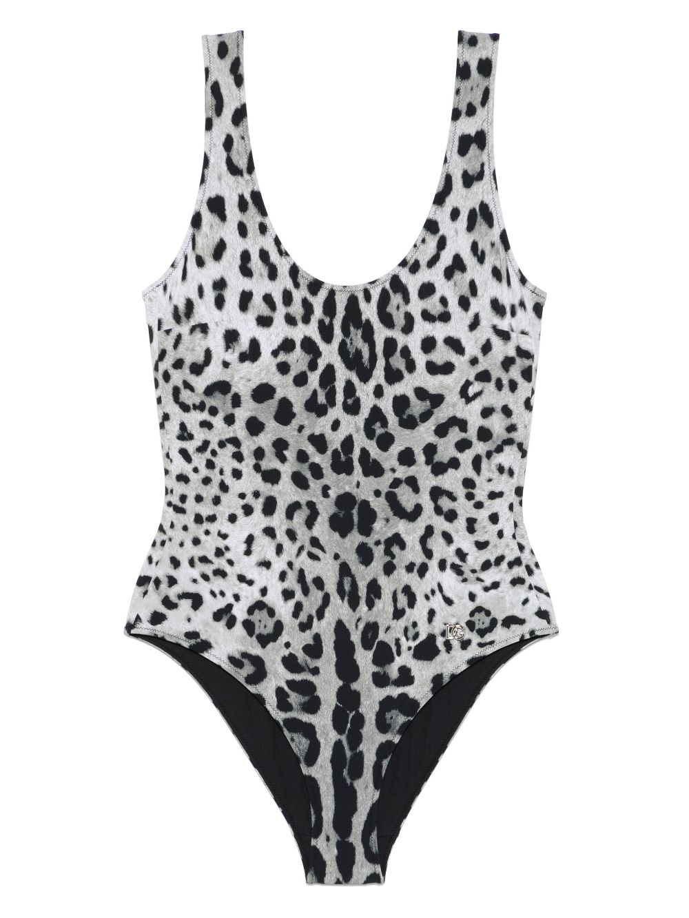 Dolce & Gabbana leopard-print swimsuit - Grey von Dolce & Gabbana