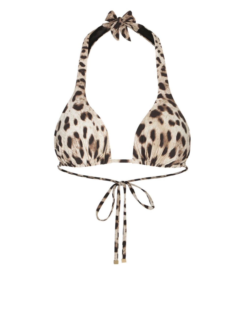 Dolce & Gabbana leopard-print triangle bikini top - Neutrals von Dolce & Gabbana