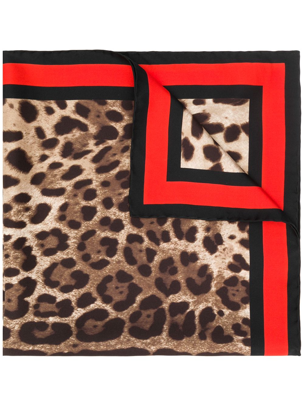 Dolce & Gabbana leopard-print twill scarf - Brown von Dolce & Gabbana