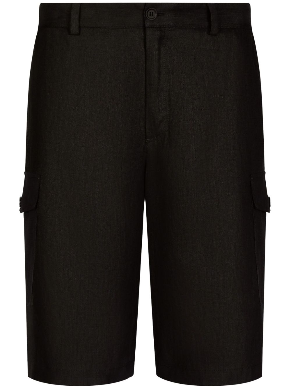 Dolce & Gabbana linen Bermuda shorts - Black von Dolce & Gabbana