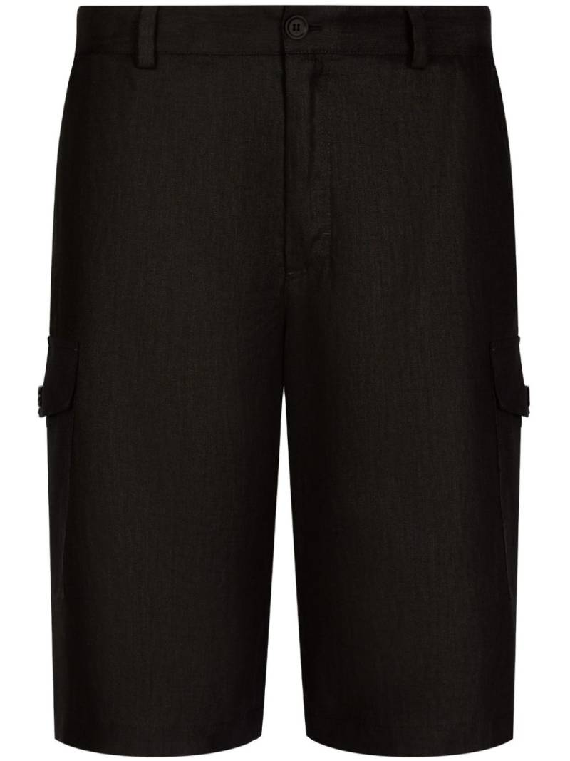 Dolce & Gabbana linen Bermuda shorts - Black von Dolce & Gabbana