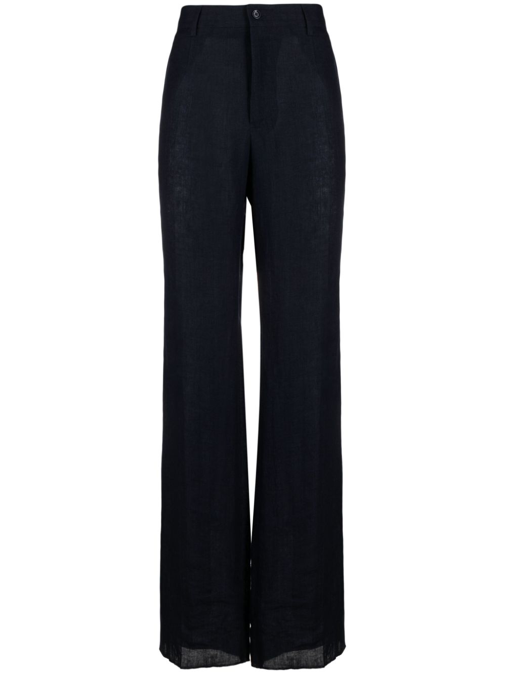 Dolce & Gabbana linen tailored wide-leg trousers - Blue von Dolce & Gabbana