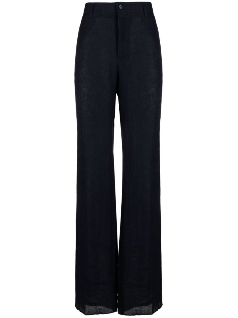 Dolce & Gabbana linen tailored wide-leg trousers - Blue von Dolce & Gabbana