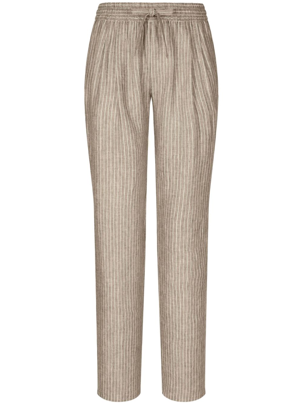 Dolce & Gabbana linen track pants - Neutrals von Dolce & Gabbana